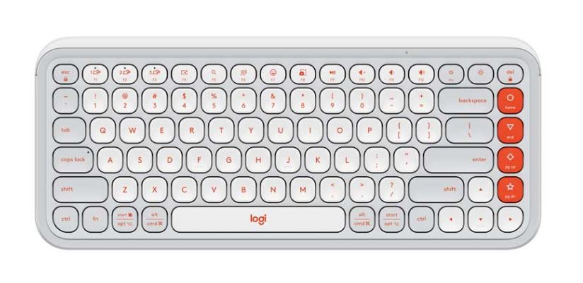 Bàn phím không dây Logitech POP Icon Keys (Trắng) – Bluetooth/Wireless, cá tính & sáng tạo