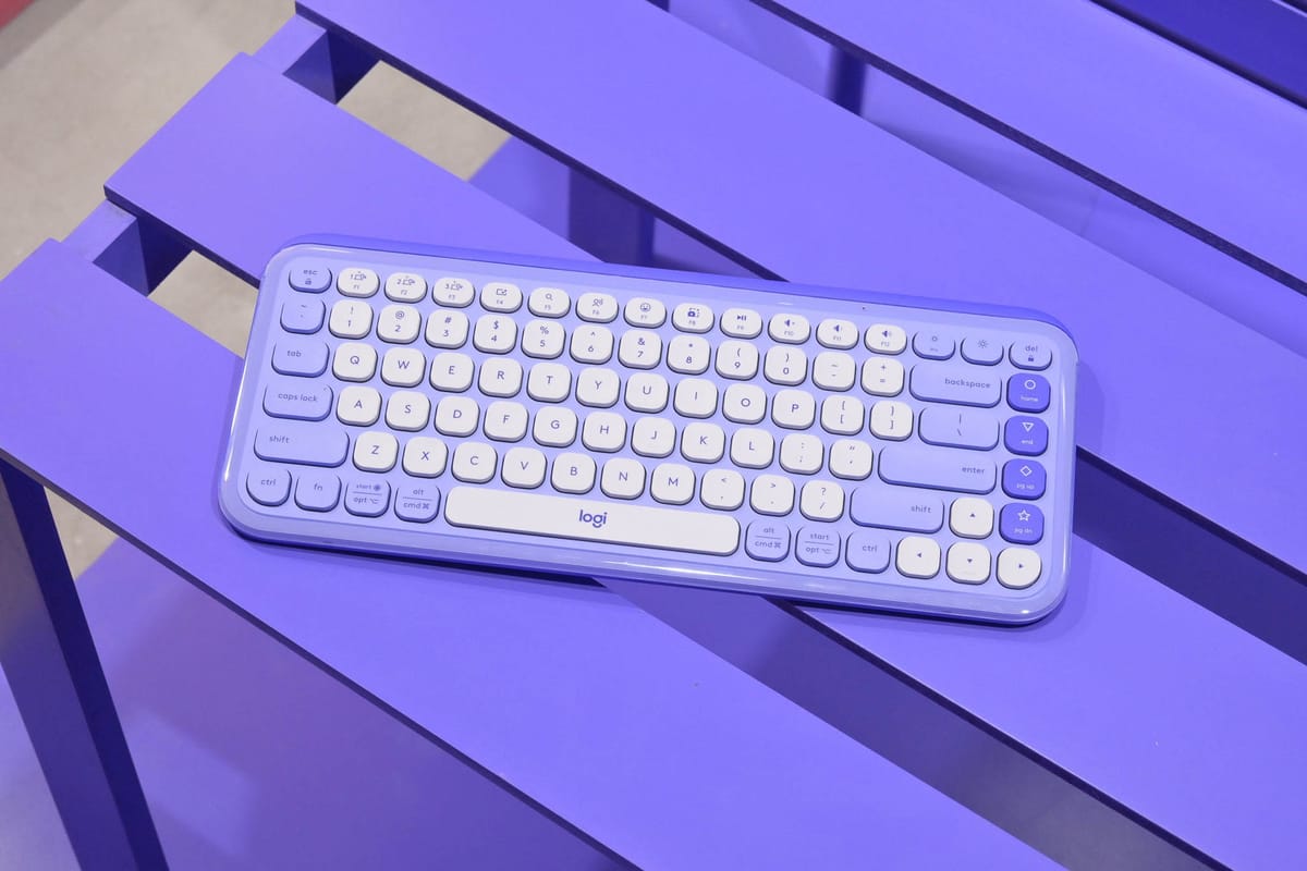 Bàn phím không dây Logitech POP Icon Keys màu tím – Bluetooth/Wireless, phong cách trẻ trung