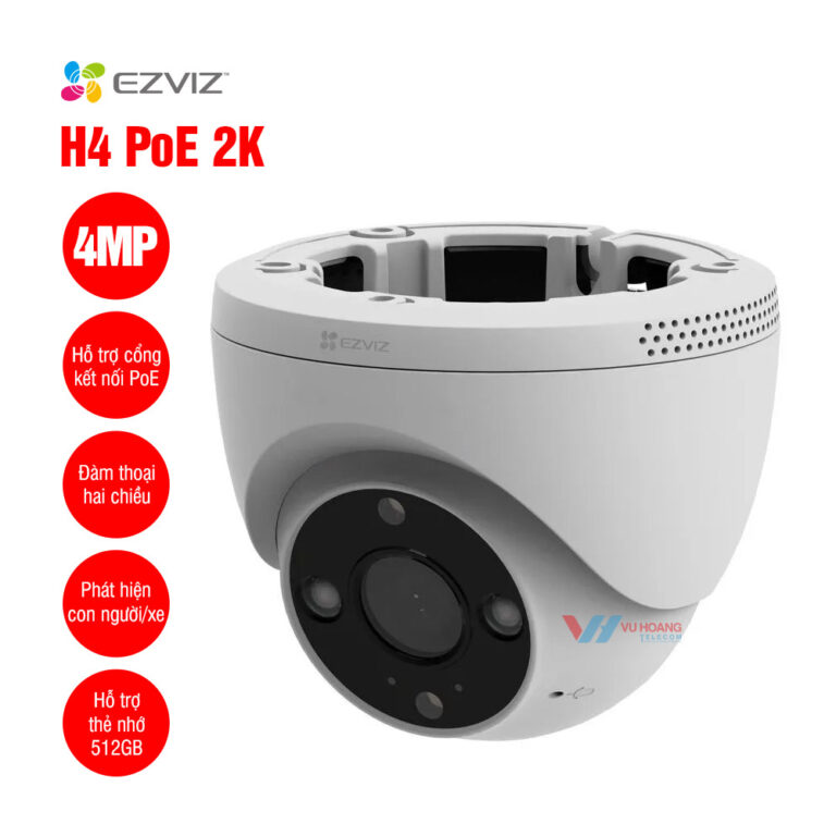Camera ngoài trời EZVIZ H4 PoE 2K Fixed - Camera IP EZVIZ 4MP PoE Outdoor