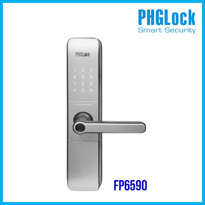 Khóa cửa cho căn hộ cao cấp, nhà phố PHGLOCK FP6590 - Khóa PHGLOCK FP6590 đen hồng
