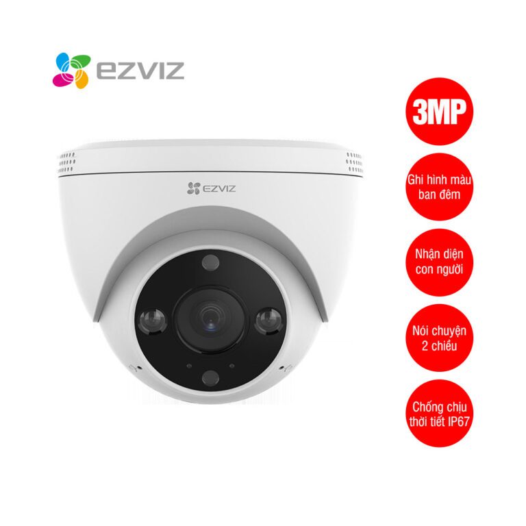 Camera WiFi bán cầu thông minh EZVIZ H4 2K 3MP - Camera EZVIZ H4 dome 2K