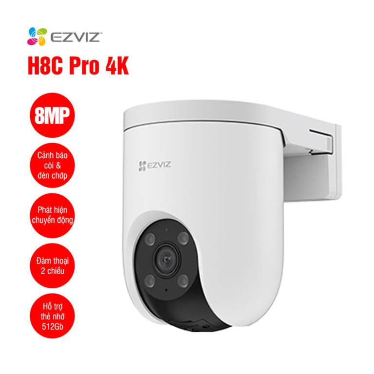 Camera WiFi EZVIZ H8C Pro 4K 8MP PTZ - Camera IP EZVIZ WiFi 4K Outdoor Pan Tilt