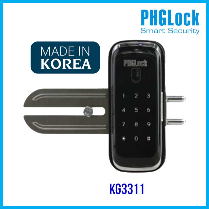 Khóa cửa mật mã cho cửa kính PHGLOCK KG3311 - Khóa PHGLOCK KG3311 cửa kính văn phòng