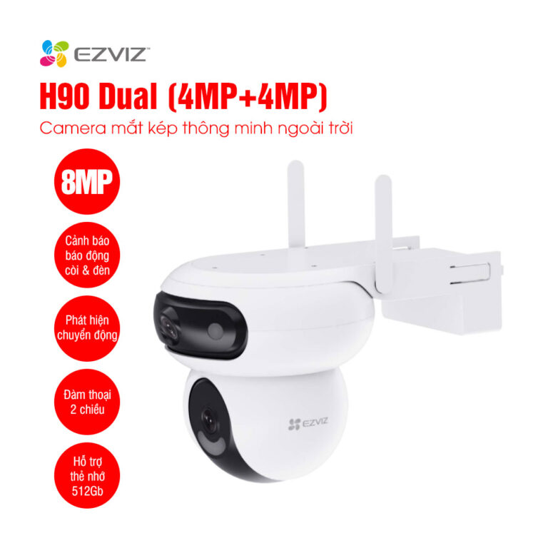 Camera mắt kép quay quét EZVIZ H90 Dual 2K+ & 2K+ - Camera EZVIZ H90 Dual mắt kép thông minh