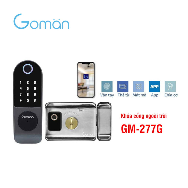 Khóa cổng thông minh GOMAN GM-277G Series 3 - Khóa GOMAN GM-277G cổng ngoài trời