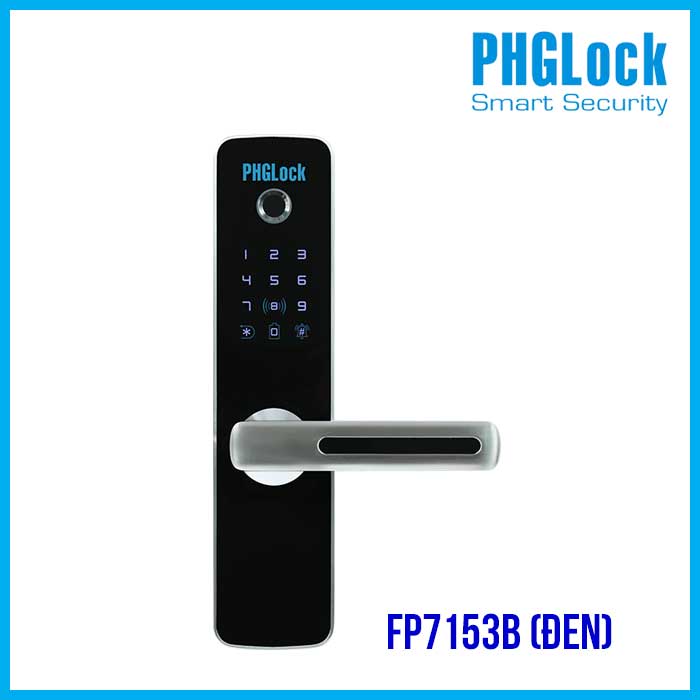 Khóa cửa cho căn hộ nhà phố chung cư PHGLOCK FP7153B Màu Đen - Khóa PHGLOCK FP7153B đen
