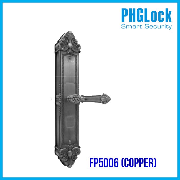 Khóa cửa cho biệt thự, căn hộ sang trọng PHGLOCK FP5006 (Copper) - Khóa PHGLOCK FP5006 màu đồng