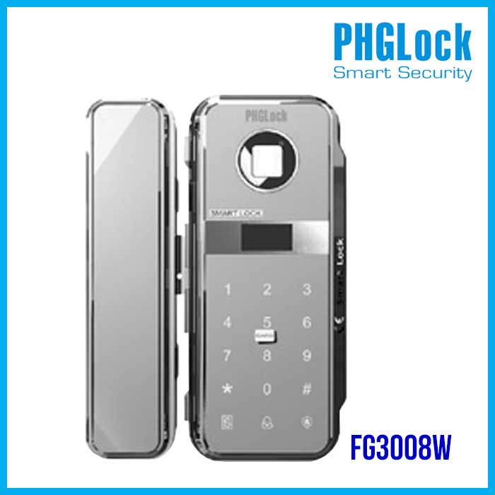 Khóa cho cửa kính có thanh đố, cửa gỗ PHGLOCK FG3006W - Khóa PHGLOCK FG3006W cửa kính thanh đố