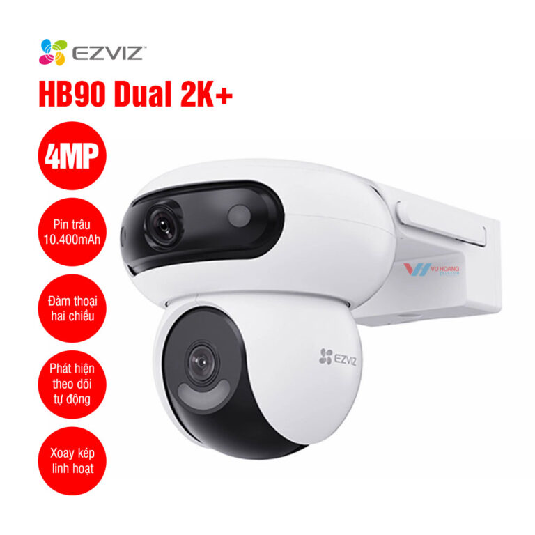 Camera pin sạc EZVIZ HB90x 4G 2K+ PTZ - Camera IP EZVIZ 4MP 4G Battery 360°