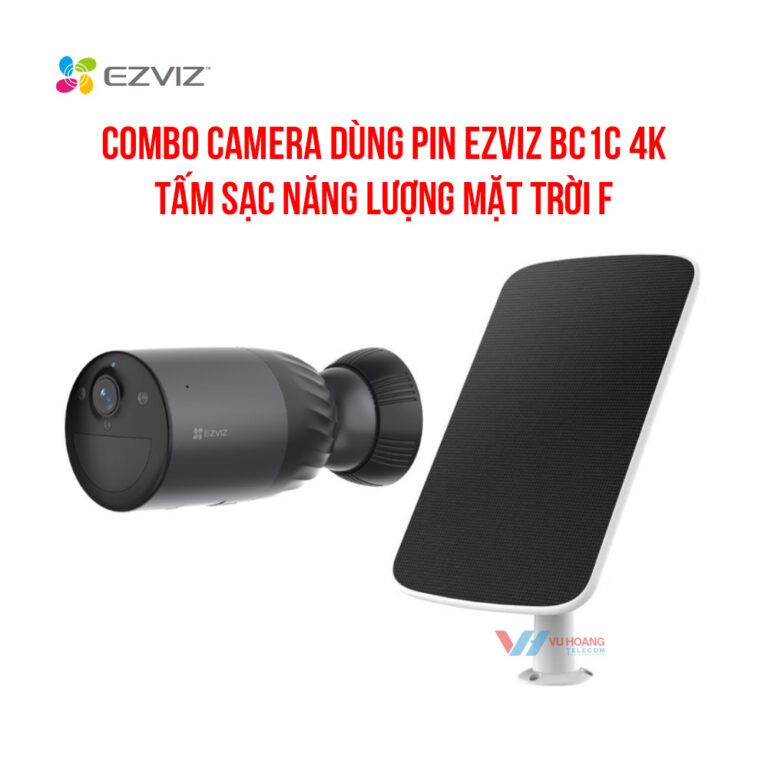 Combo camera pin sạc EZVIZ BC1C 4K + Solar Panel F - Camera IP EZVIZ 8MP Solar Kit