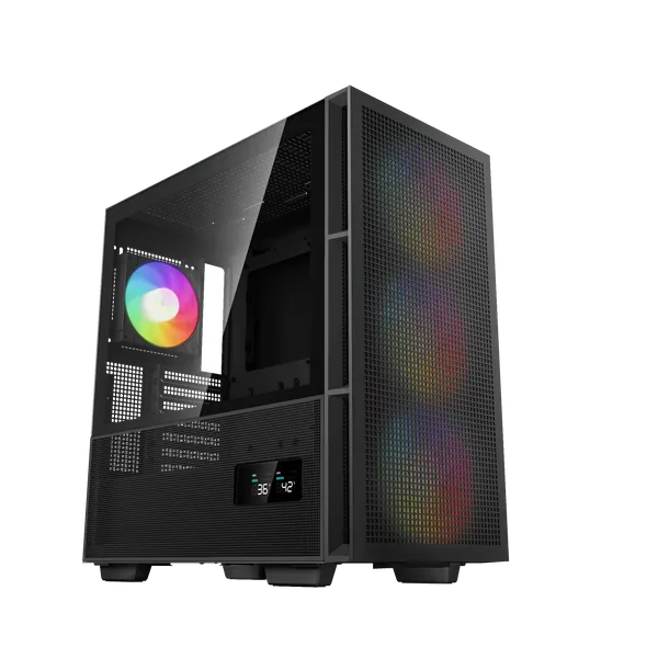 Vỏ máy tính Deepcool CH560 DIGITAL Black 4F - Mid Tower 4 quạt ARGB đen