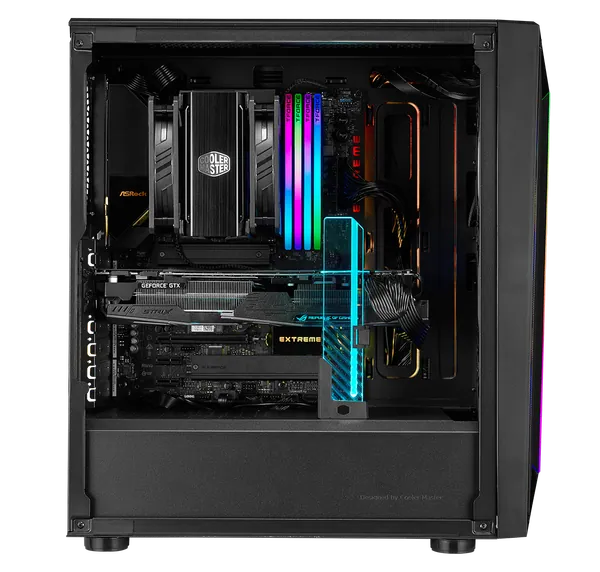 Vỏ máy tính Cooler Master CMP 510 - Mid Tower 3 quạt ARGB đen