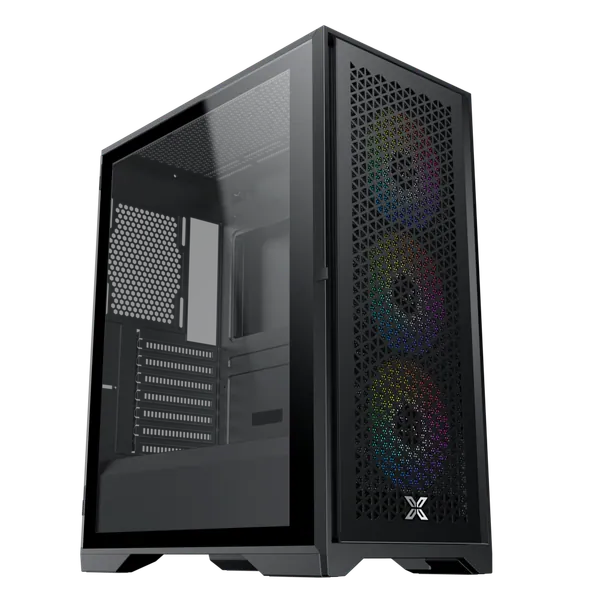 Vỏ máy tính Xigmatek LUX S 3FX Black - Mid Tower 3 quạt RGB đen