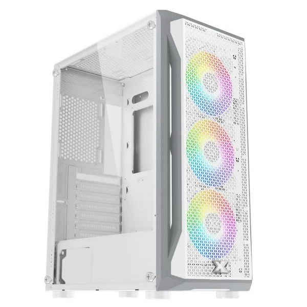Vỏ máy tính Xigmatek Gaming X Arctic 3FX - Mid Tower gaming 3 quạt trắng