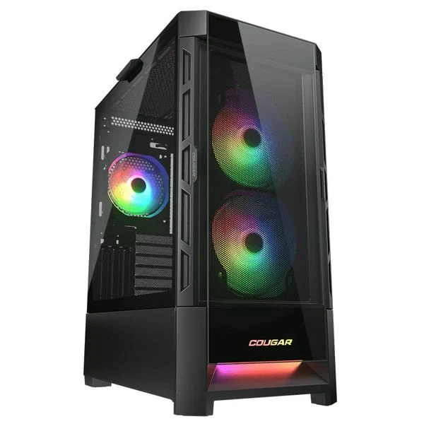 Vỏ máy tính Cougar Duoface RGB - Mid Tower 3 quạt ARGB đen