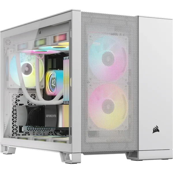 Vỏ máy tính Corsair 2500D Airflow TG Mid-Tower White - Kính cường lực