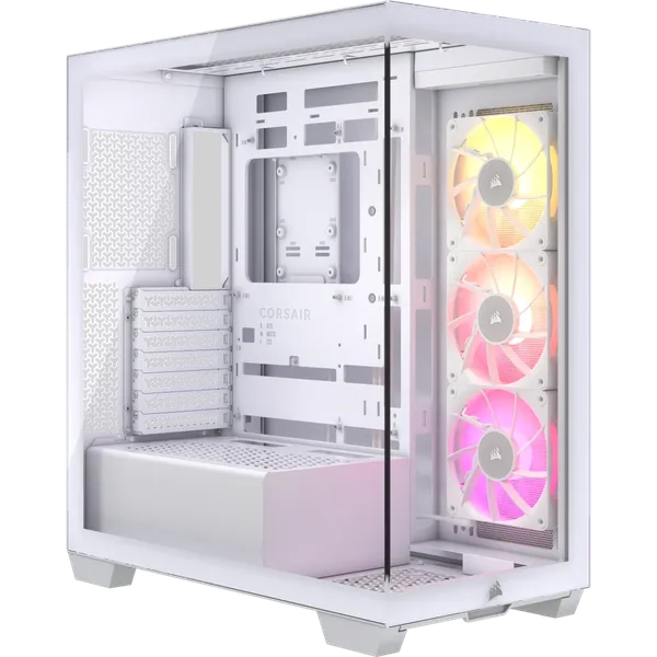 Vỏ máy tính Corsair iCUE LINK 3500X TG Mid Tower White (CC-9011281-WW)