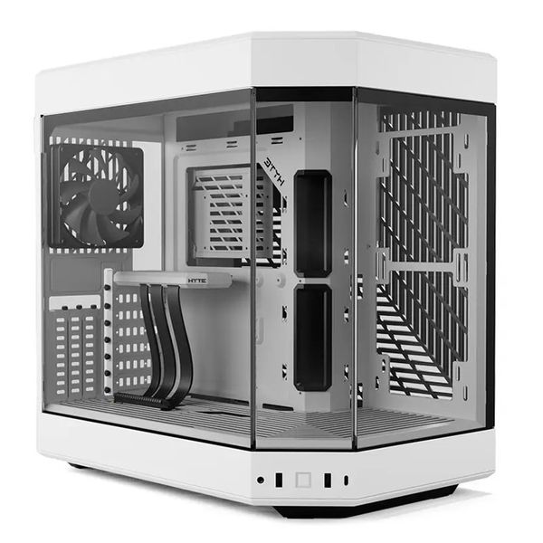 Vỏ máy tính HYTE Y60 Snow White - Dual Chamber ATX Mid Tower trắng