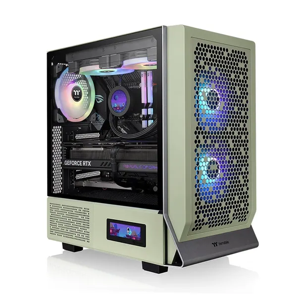 Vỏ máy tính Thermaltake Ceres 300 TG ARGB Matcha Green - Mid Tower xanh lá