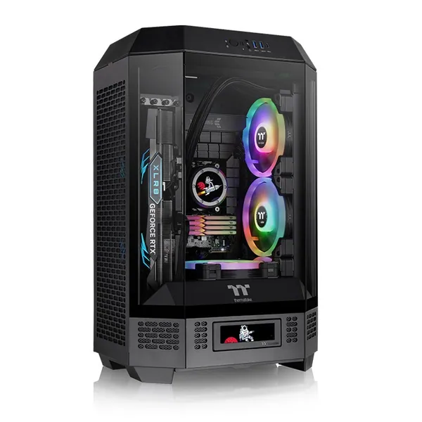 Vỏ máy tính Thermaltake Tower 300 Black - Micro Tower kính 3 mặt đen