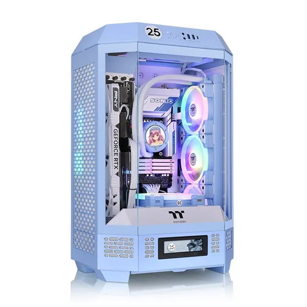 Vỏ máy tính Thermaltake Tower 300 Hydrangea Blue - Micro Tower xanh hydrangea