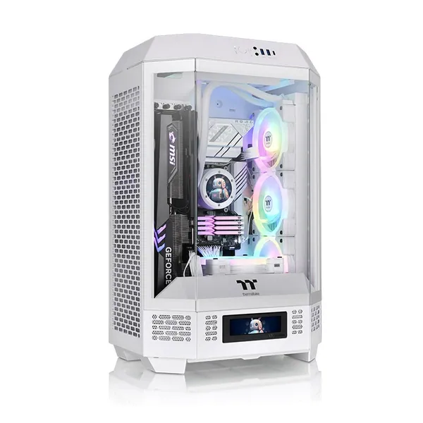 Vỏ máy tính Thermaltake Tower 300 Snow - Micro Tower kính cường lực trắng