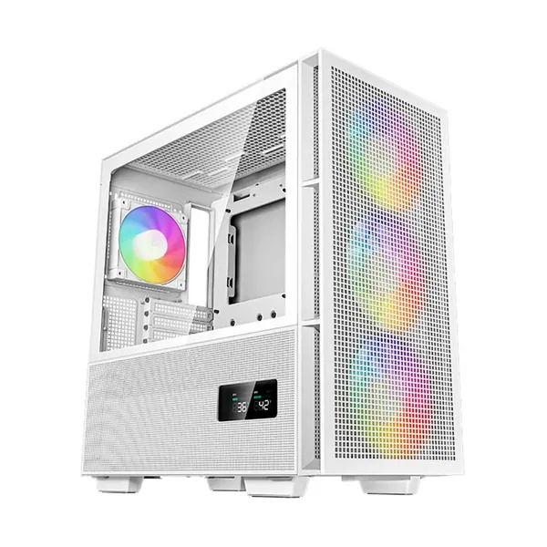 Vỏ máy tính Deepcool CH560 DIGITAL White 4F - Mid Tower 4 quạt ARGB trắng
