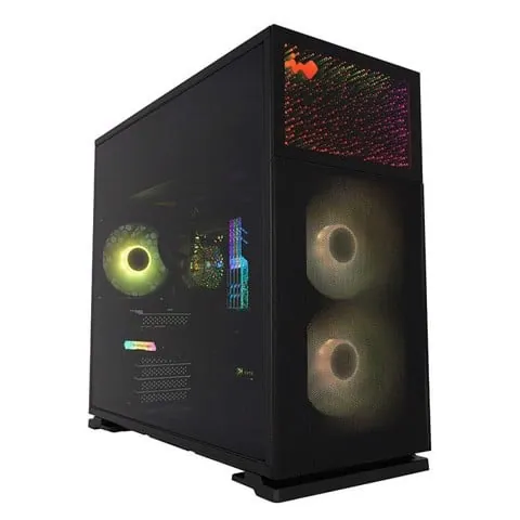 Vỏ máy tính MIK LV20 Tempered Glass Black - Mid Tower gaming đen