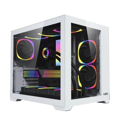 Vỏ máy tính MIK LV12 WHITE - ATX kính cường lực trắng
