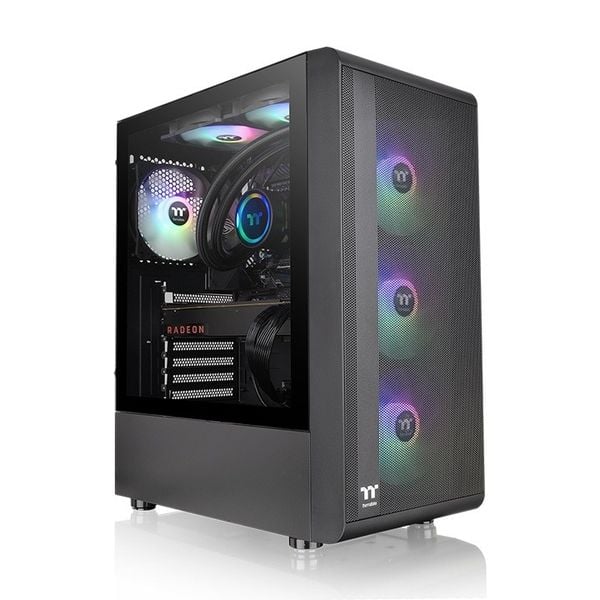 Vỏ máy tính Thermaltake S200 TG ARGB Black - Mid Tower 3 quạt ARGB