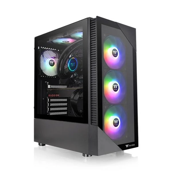 Vỏ máy tính Thermaltake View 200 TG ARGB Black - Mid Tower 3 quạt ARGB đen