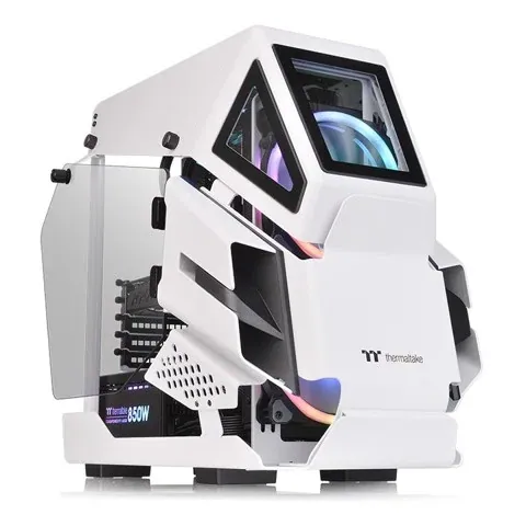 Vỏ máy tính Thermaltake AH T200 TG Snow - Micro Tower gaming 2 kính trắng