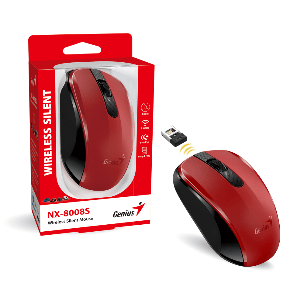Chuột không dây Genius NX-7007 Hồng – Gọn nhẹ, chính xác, giá rẻ