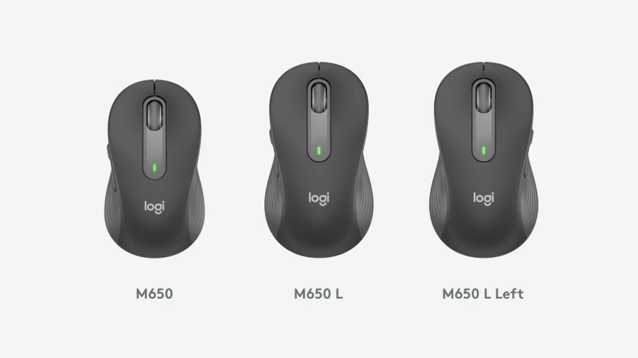 Chuột Không Dây Logitech Signature M650 Đen – Bluetooth & Wireless, Công Thái Học, Siêu Êm