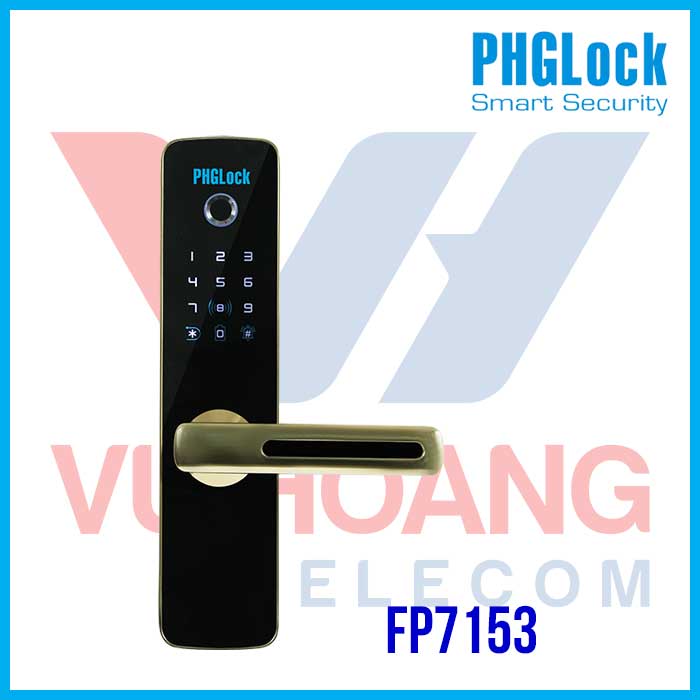 Khóa cửa cho căn hộ, nhà phố, chung cư PHGLOCK FP7153-G (màu Vàng) - Khóa PHGLOCK FP7153-G vàng