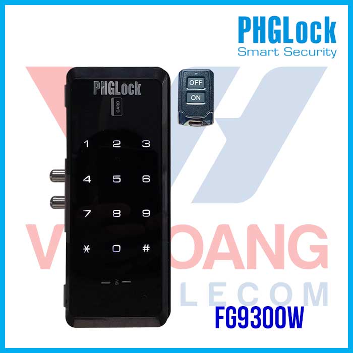 Khóa cửa kính cho văn phòng, shop PHGLOCK FG9300W - Khóa PHGLOCK FG9300W cửa kính
