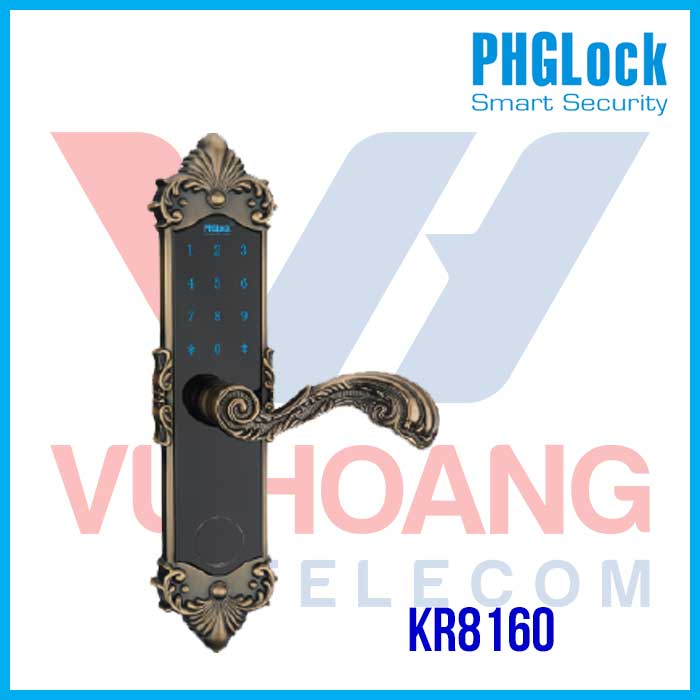 Khóa cửa cho căn hộ cao cấp, nhà phố, biệt thự PHGLOCK KR8160 - Khóa PHGLOCK KR8160 căn hộ cao cấp
