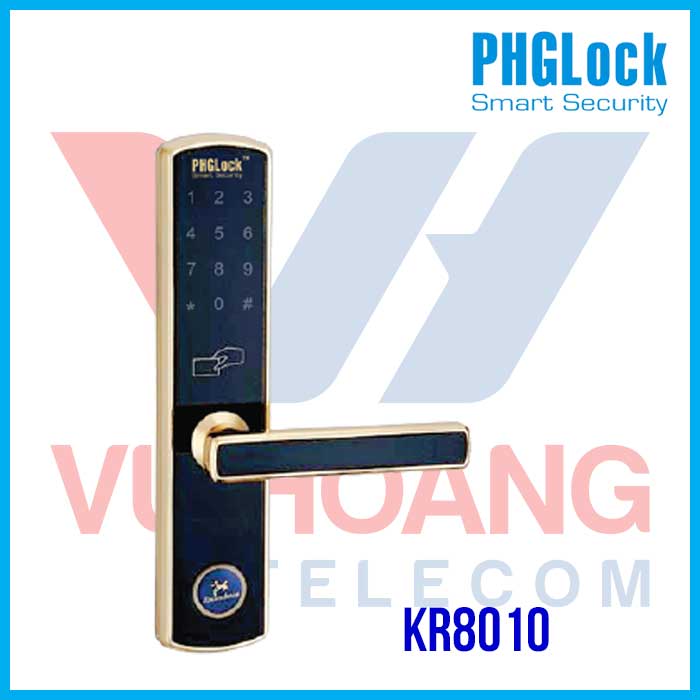Khóa cửa cho căn hộ cao cấp, nhà phố, biệt thự PHGLOCK KR8010 - Khóa PHGLOCK KR8010 căn hộ cao cấp