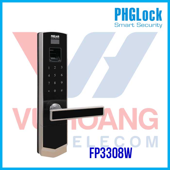 Khóa cửa cho biệt thự, căn hộ sang trọng PHGLOCK FP3308W - Khóa PHGLOCK FP3308W biệt thự