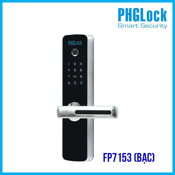 Khóa cửa cho căn hộ, nhà phố, chung cư PHGLOCK FP7153 (Bạc) - Khóa PHGLOCK FP7153 bạc