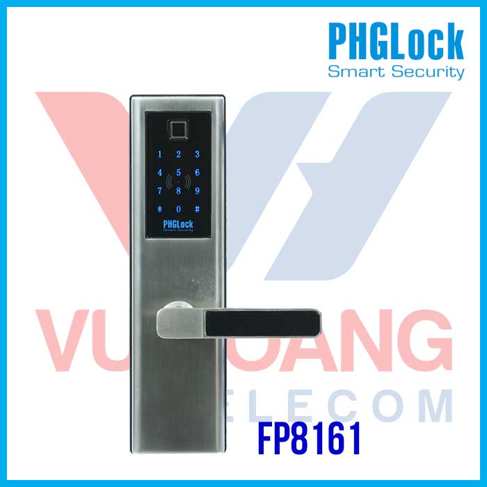Khóa vân tay cho căn hộ cao cấp, nhà phố PHGLOCK FP8161 - Khóa PHGLOCK FP8161 căn hộ cao cấp