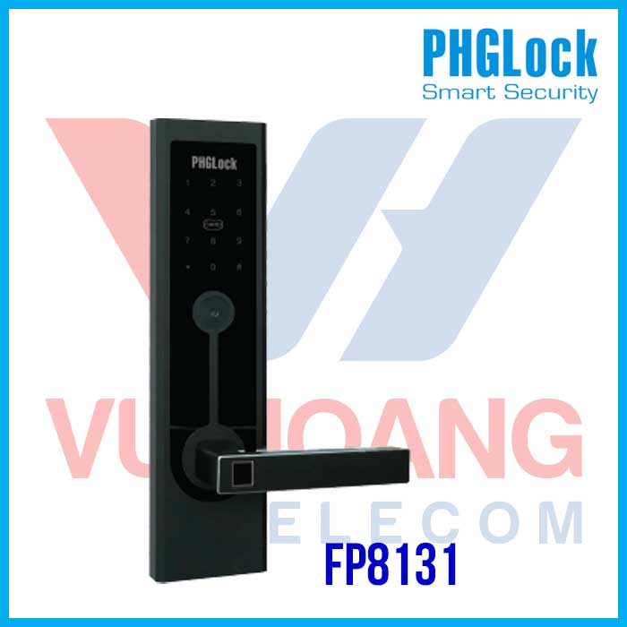Khóa vân tay cho chung cư, nhà phố PHGLOCK FP8131 (Đen) - Khóa PHGLOCK FP8131 đen