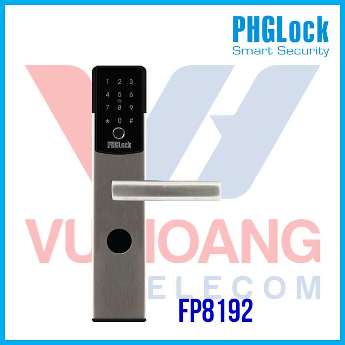 Khóa vân tay cho căn hộ, nhà phố PHGLOCK FP8192 - Khóa PHGLOCK FP8192 căn hộ