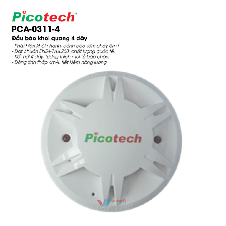 Đầu báo khói quang 4 dây Picotech PCA-0311-4 - Đầu báo khói quang 4 dây EN54-7