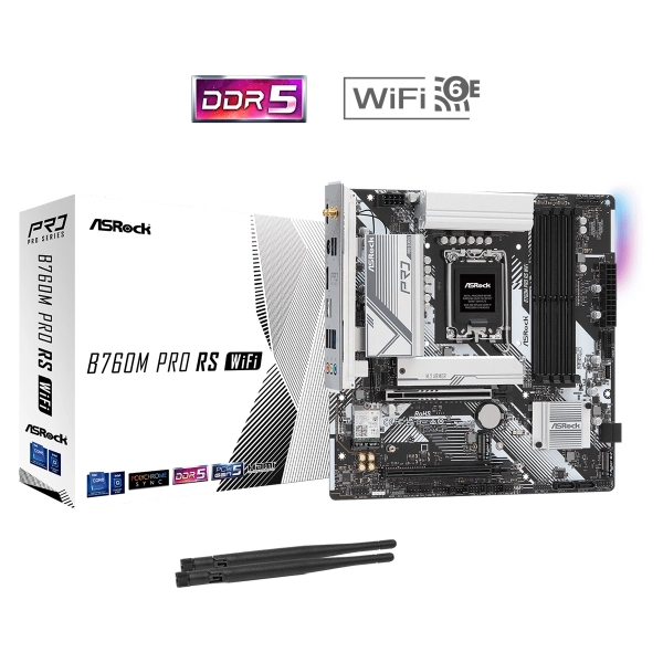 Mainboard ASRock B760M Pro RS WIFI – Chuẩn B760, hỗ trợ Gen 12/13/14, có Wi-Fi sẵn