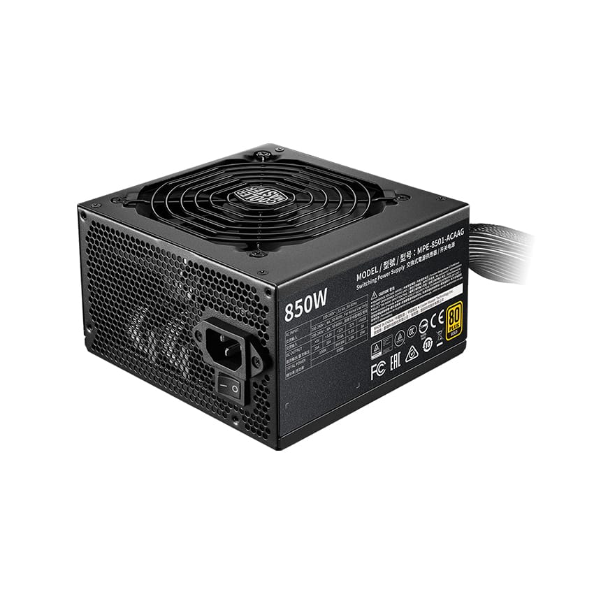 Nguồn Máy Tính Cooler Master MWE GOLD 850-V2 850W (80 Plus Gold/Màu Đen)
