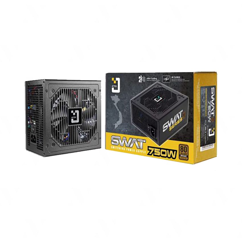 Nguồn máy tính Jetek SWAT 750 750W (80 Plus Bronze / Màu đen) - PSU Jetek Bronze 750W