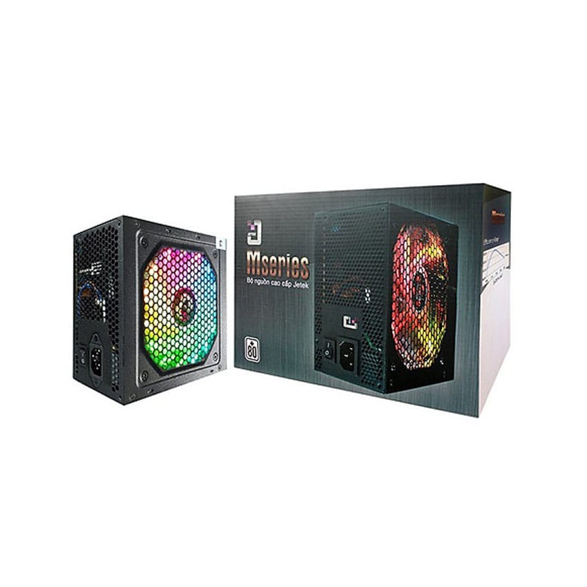 Nguồn máy tính Jetek M500 - RGB - 80 Plus Standard