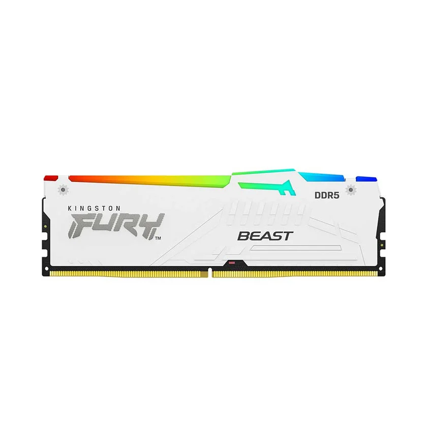 RAM Desktop KINGSTON Fury Beast RGB White (KF556C40BWAK2-32) 32GB (2x16GB) DDR5 5600MHz
