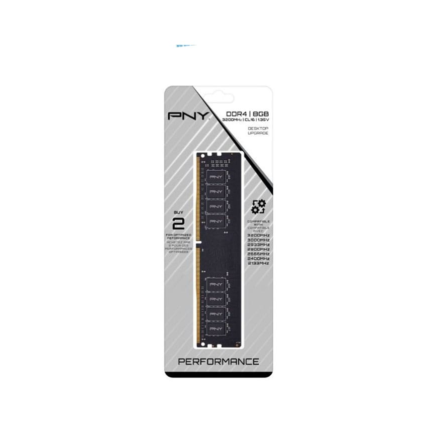 RAM Desktop PNY (MD8GSD4320016-TB/MD8GSD43200-TB) 8GB (1x8GB) DDR4 3200MHz